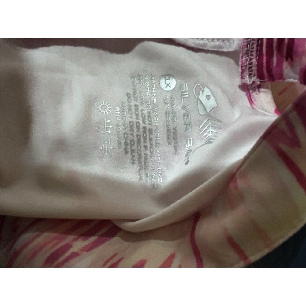 Silver Bait Women’s Pink White Sleeveless Dress Strap Athletic Stretch Straps 1X - Picture 10 of 11
